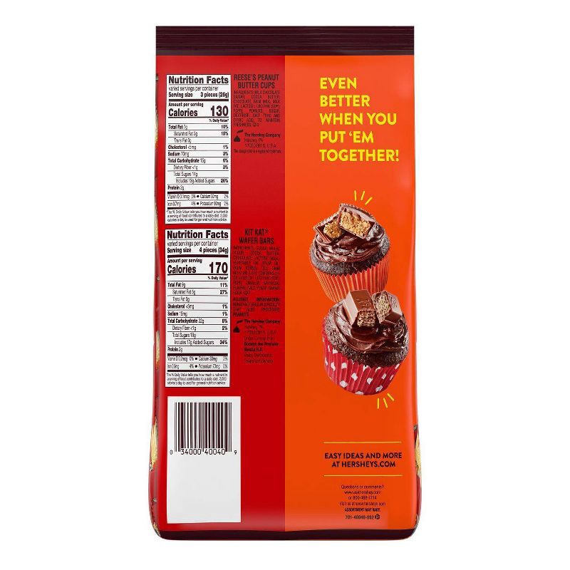 slide 4 of 7, HERSHEY's Reese's and Kit Kat Miniatures Milk Chocolate Assortment Candy Variety Pack - 33.36oz, 33.36 oz