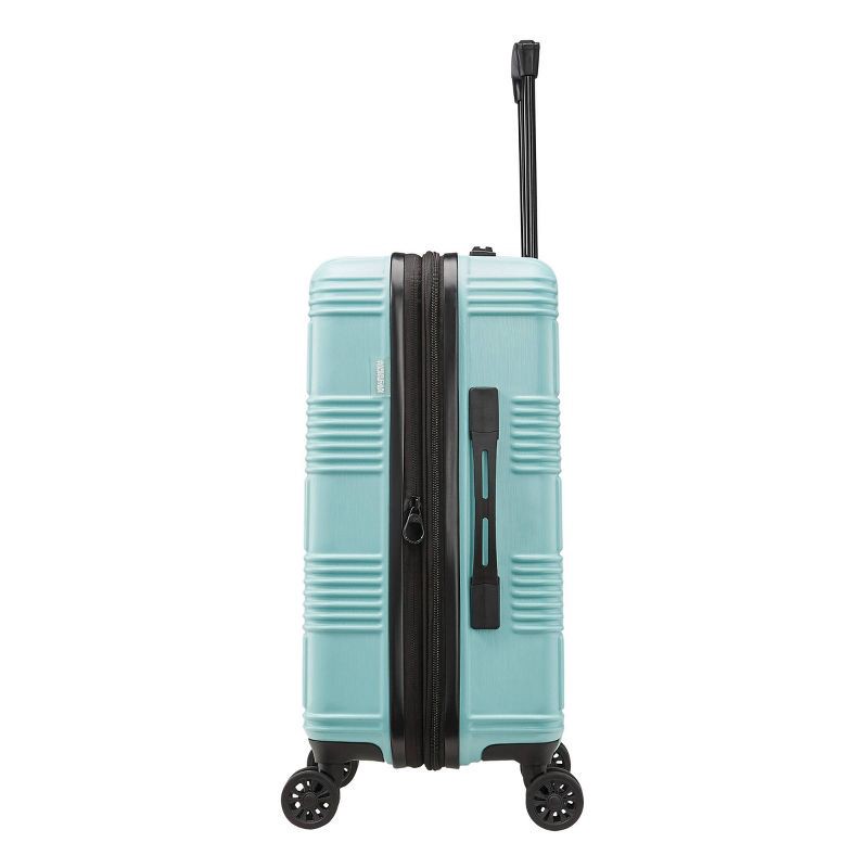 slide 7 of 10, American Tourister NXT Checkered Hardside Carry On Spinner Suitcase - Mint Green, 1 ct
