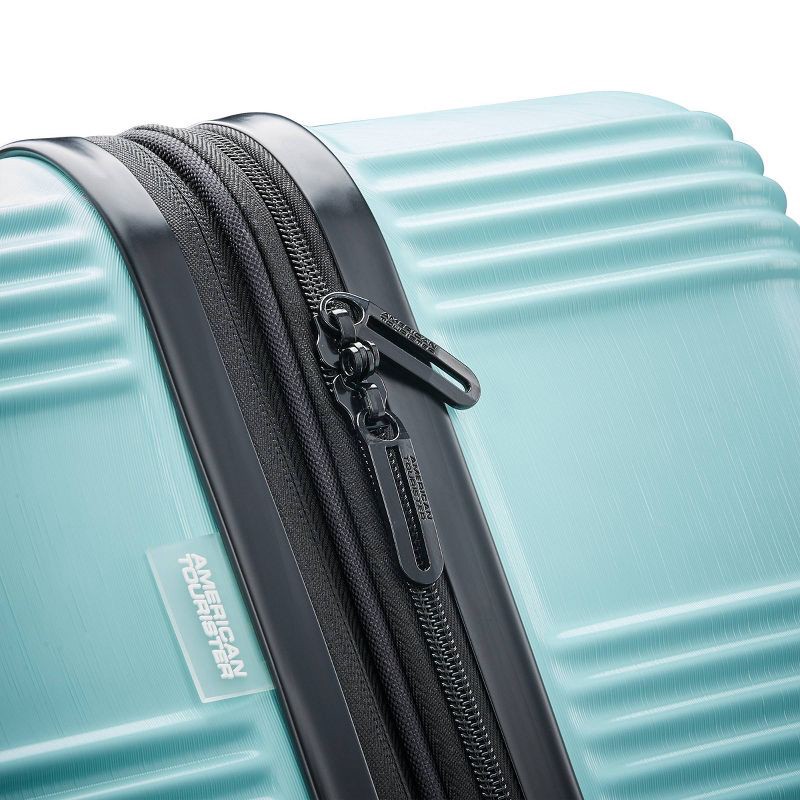 slide 9 of 10, American Tourister NXT Checkered Hardside Carry On Spinner Suitcase - Mint Green, 1 ct