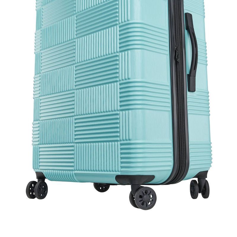 American Tourister NXT Checkered Hardside Carry On Spinner Suitcase - Pink