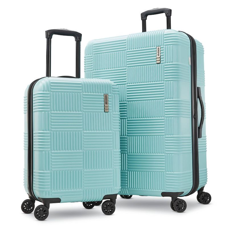 slide 10 of 10, American Tourister NXT Hardside Large Checked Spinner Suitcase - Mint Green, 1 ct