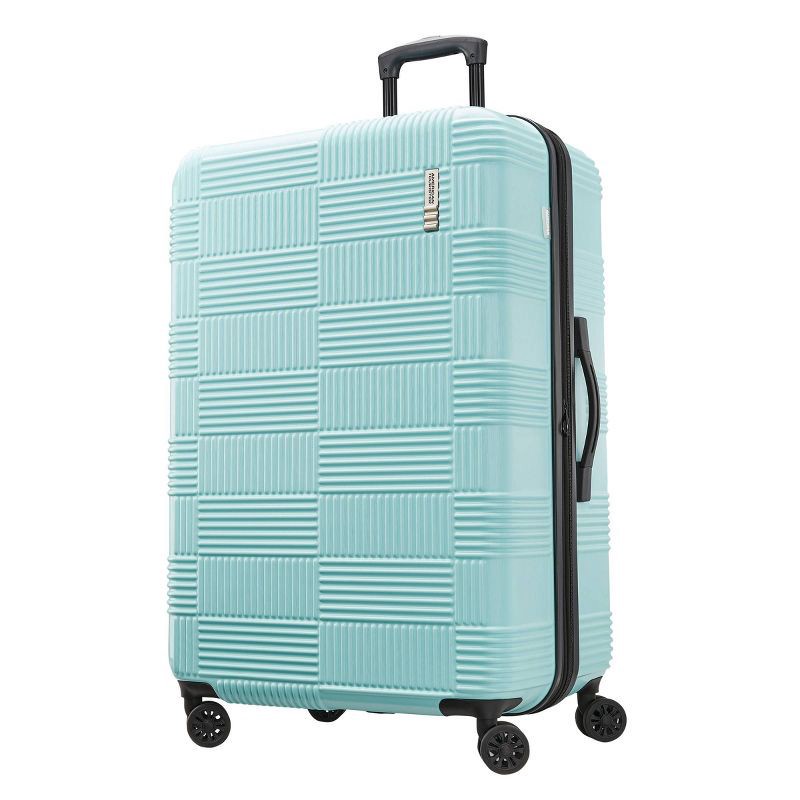 slide 1 of 10, American Tourister NXT Hardside Large Checked Spinner Suitcase - Mint Green, 1 ct