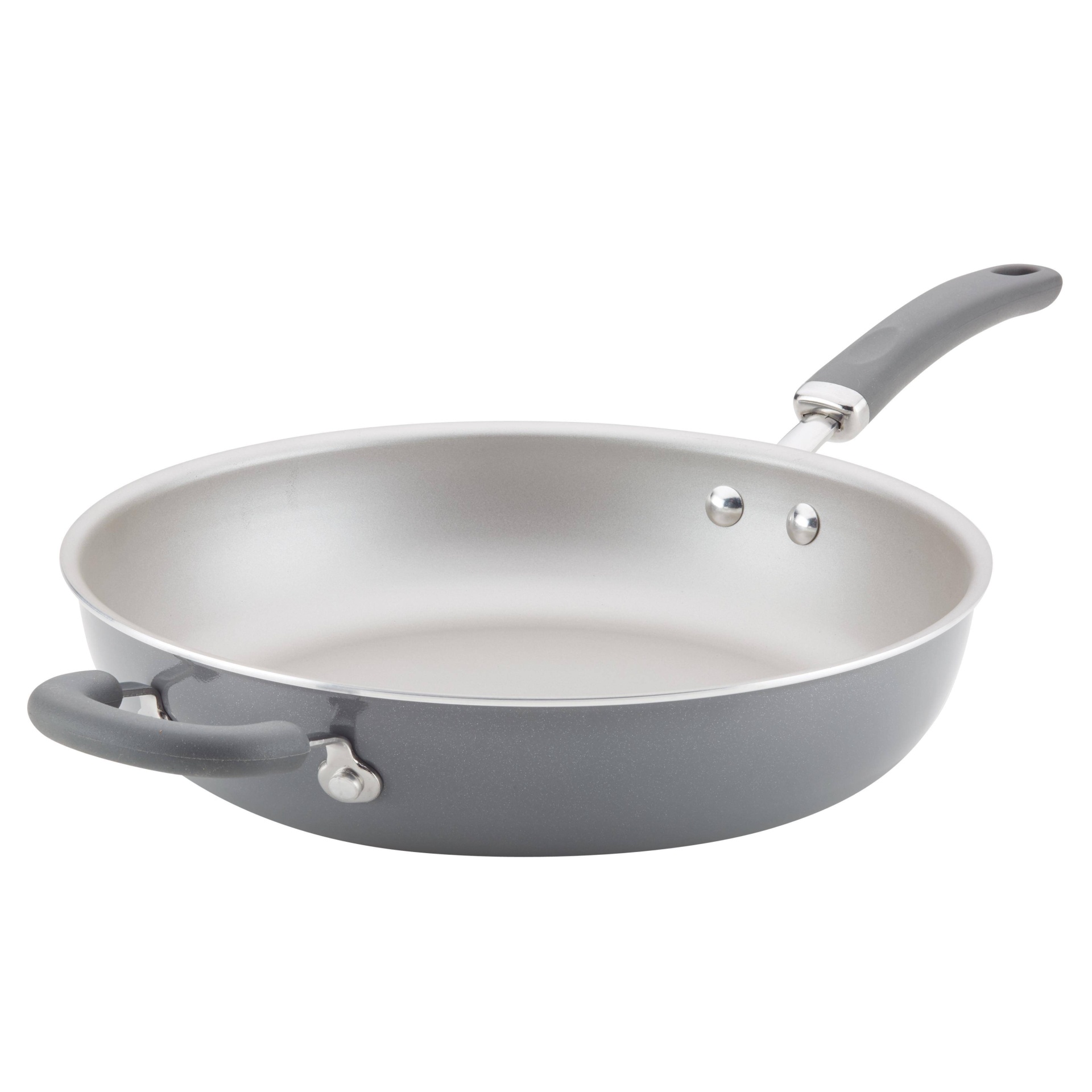 slide 1 of 3, Rachael Ray Create Delicious 12.5" Aluminum Nonstick Deep Skillet Gray, 1 ct