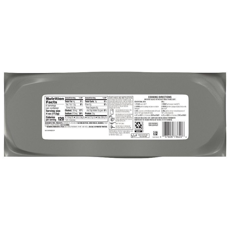 slide 4 of 6, Hormel Herb Dry Seasoned Pork Loin Filet - 24oz, 24 oz