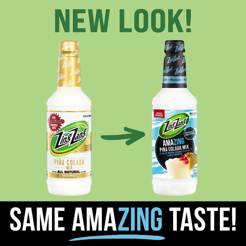 slide 3 of 9, Zing Zang Pina Colada Mix - 32 fl oz Bottle, 32 fl oz