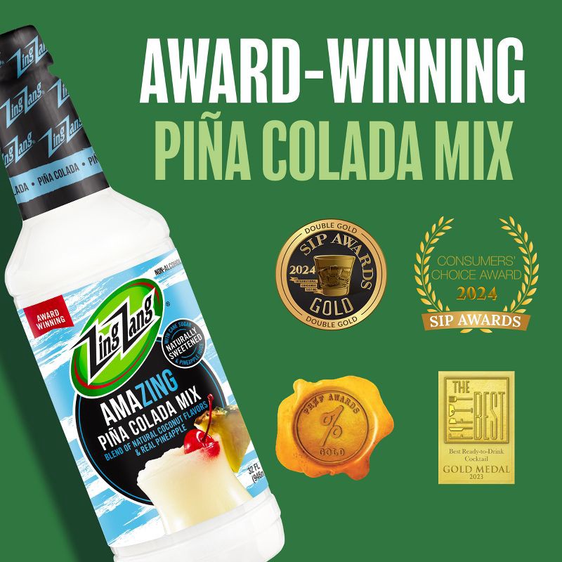 slide 7 of 9, Zing Zang Pina Colada Mix - 32 fl oz Bottle, 32 fl oz