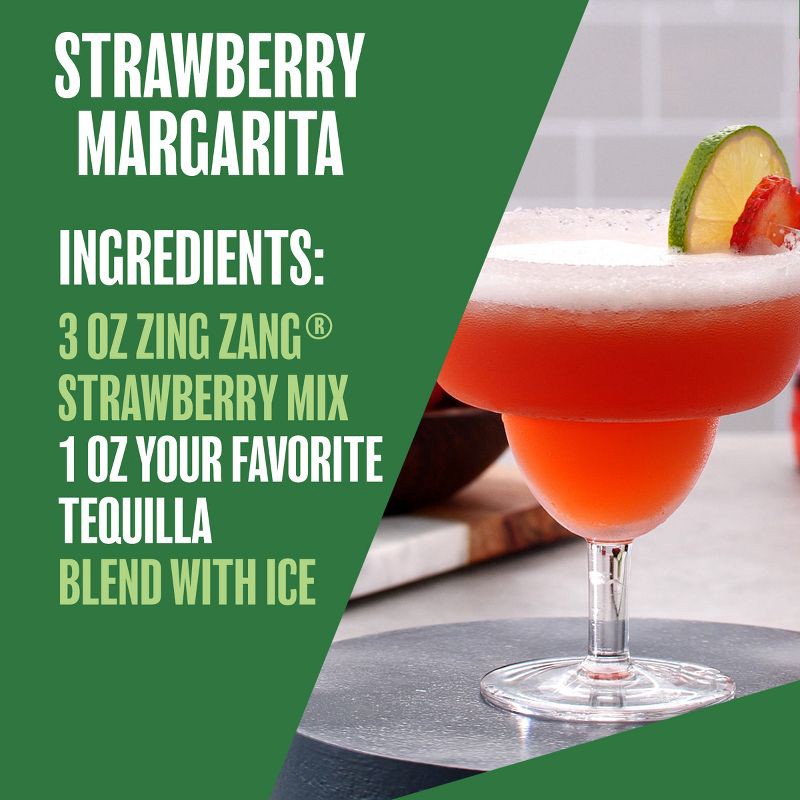 slide 8 of 9, Zing Zang Strawberry Margarita Daiquiri Mix - 32 fl oz Bottle, 32 fl oz