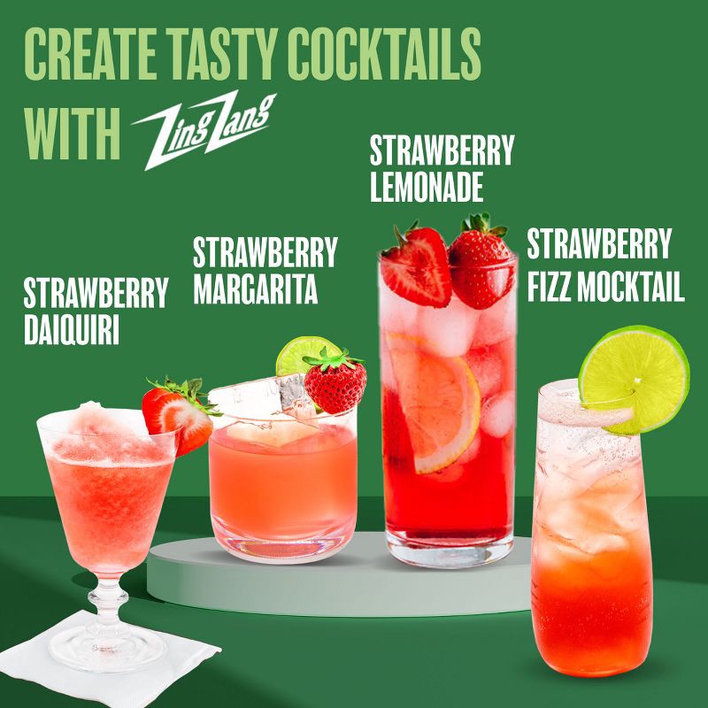 slide 6 of 9, Zing Zang Strawberry Margarita Daiquiri Mix - 32 fl oz Bottle, 32 fl oz
