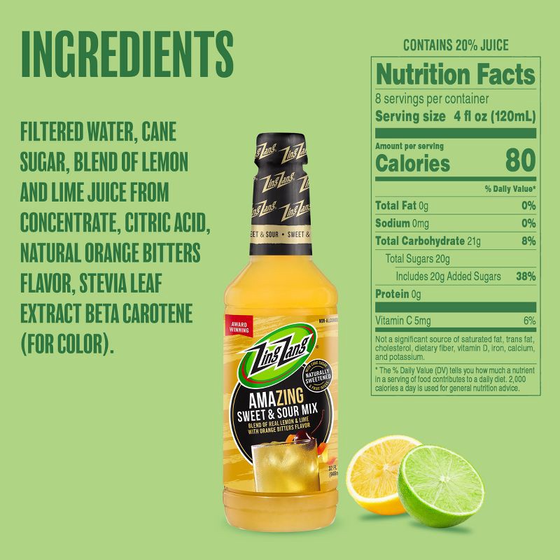 slide 5 of 9, Zing Zang Sweet & Sour Mix - 32 fl oz Bottle, 32 fl oz