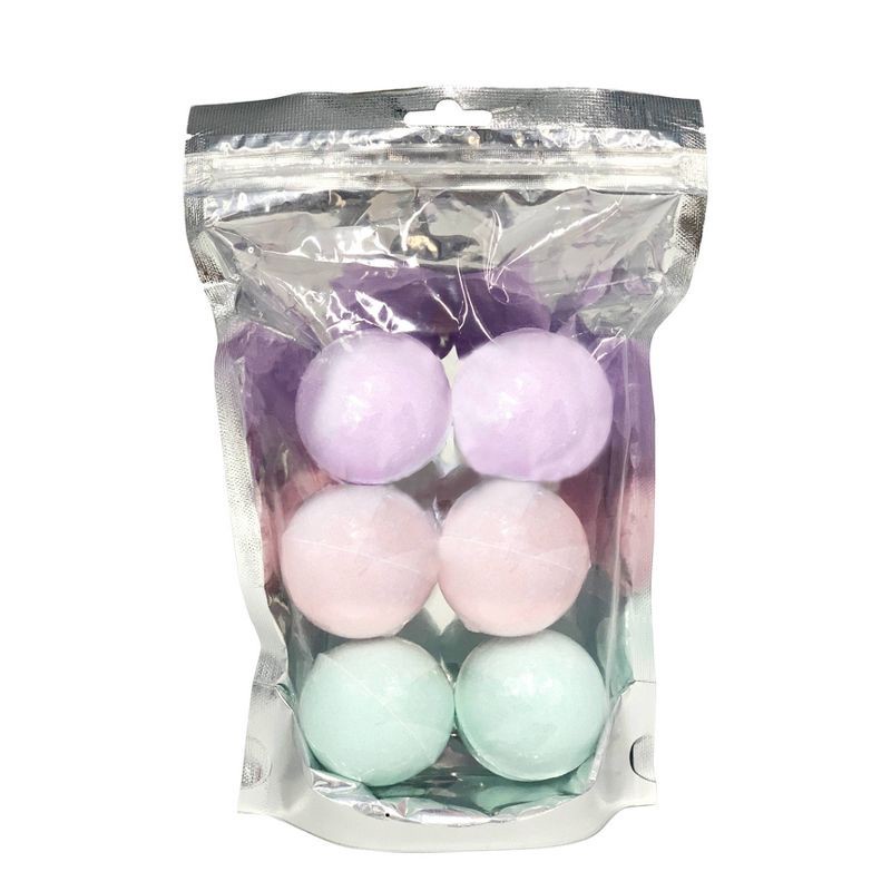 slide 2 of 4, 6pc 10.6oz Bath Bomb Set - Spritz™: Rose Scented Bath Soaks for Kids, Ages 5+, Normal Skin, Gusseted Bag, 6 ct; 10.6 oz