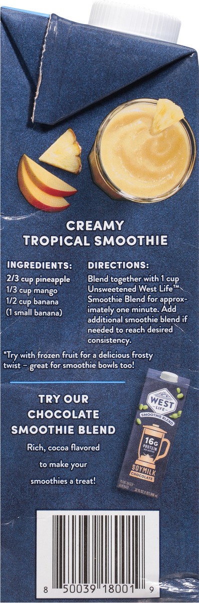 slide 6 of 9, West Life Unsweetened Soymilk Plain Smoothie Blend 32 fl oz, 32 oz