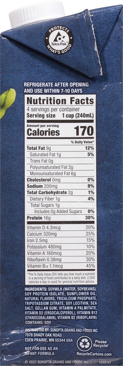 slide 9 of 9, West Life Unsweetened Soymilk Plain Smoothie Blend 32 fl oz, 32 oz