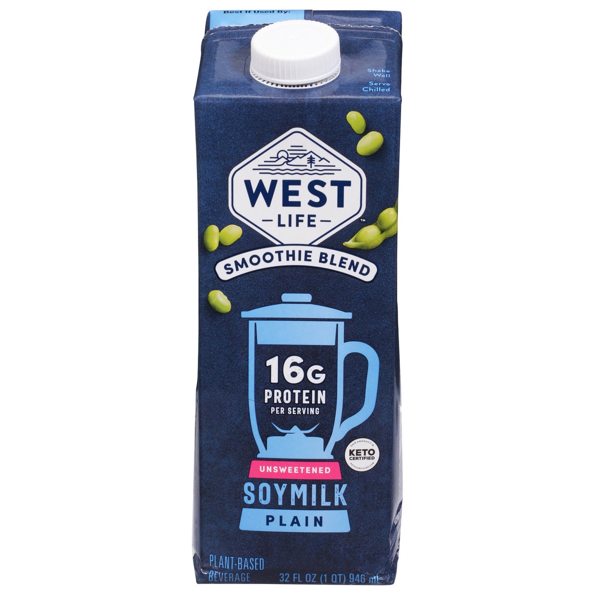 slide 1 of 9, West Life Unsweetened Soymilk Plain Smoothie Blend 32 fl oz, 32 oz