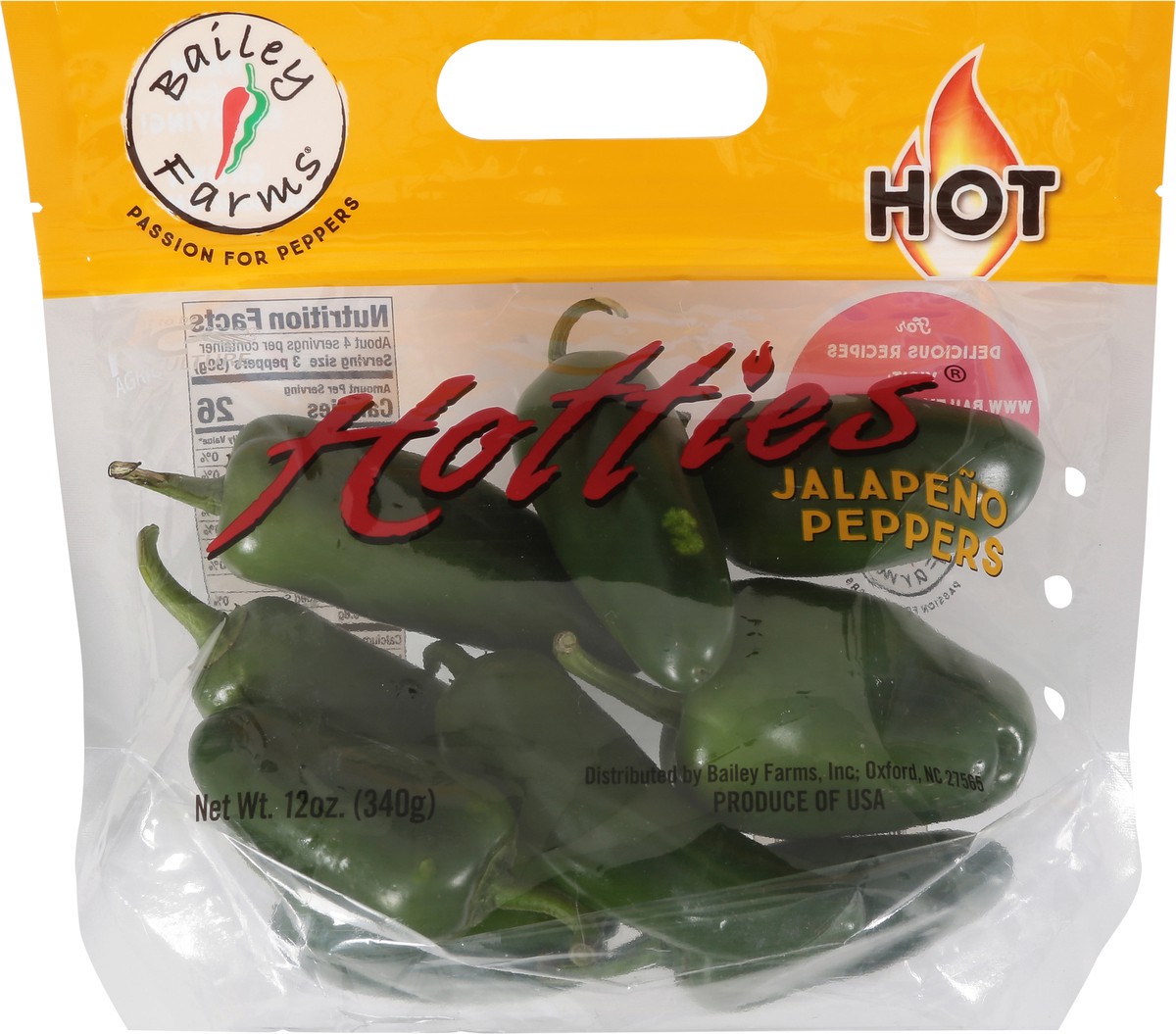 slide 6 of 9, Bailey Farms Hotties Hot Jalapeno Peppers 12 oz, 12 oz
