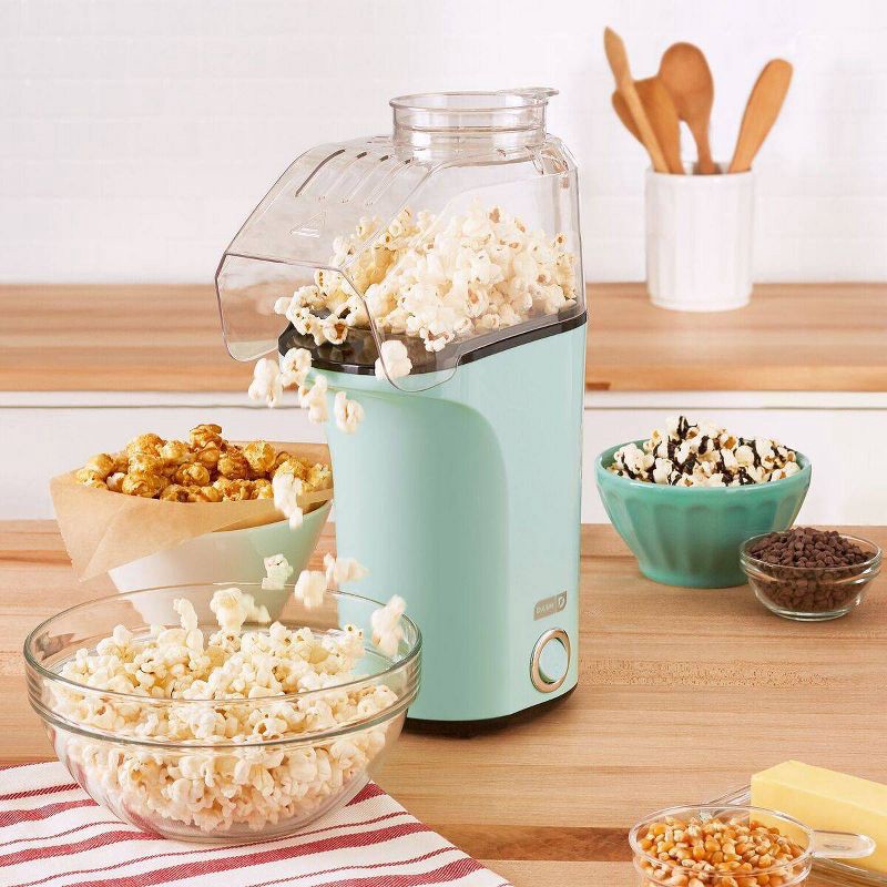 slide 2 of 8, Dash 16 Cup Electric Popcorn Maker - Aqua: 1400W Popcorn Popper, 8 Kernel Capacity, Easy Clean, Metal & Plastic, 1 ct