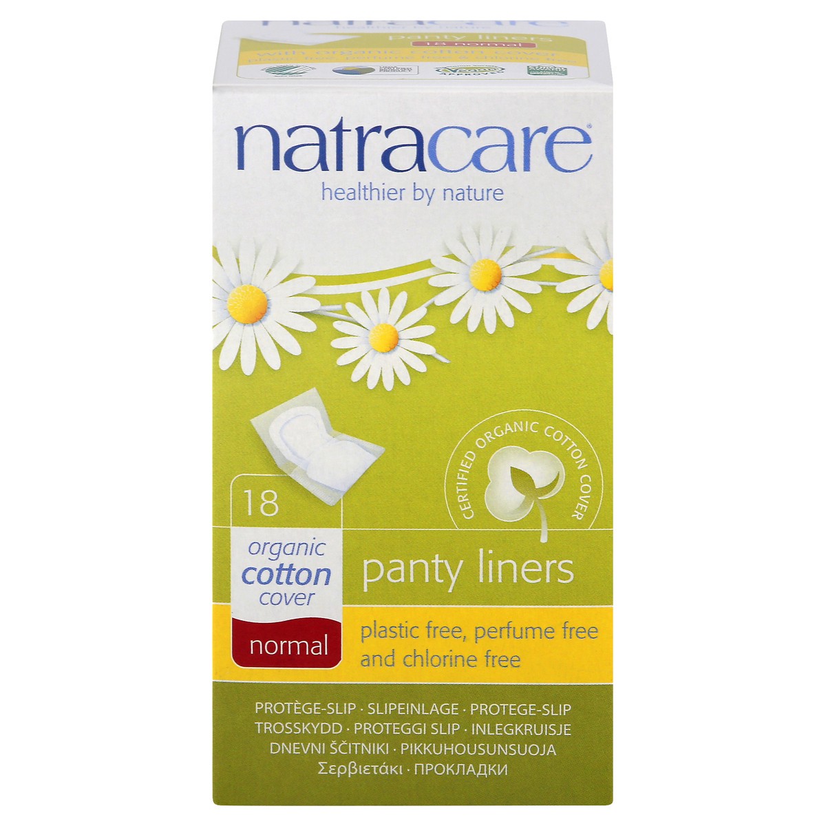 slide 1 of 9, Natracare Wrapped Panty Liners, 18 ct