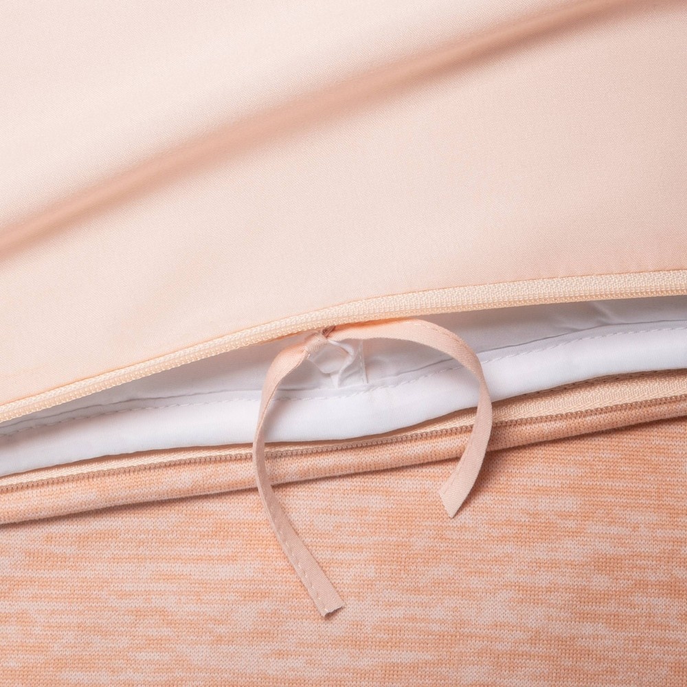 slide 2 of 4, 50"x70" 12lbs Weighted Throw Blanket with Removable Cover Heather Blush - Room Essentials, 1 ct