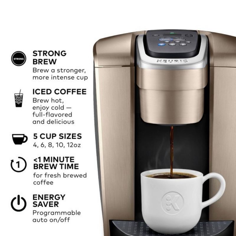 slide 2 of 10, Keurig K-Elite Single-Serve K-Cup Pod Coffee Maker with Iced Coffee Setting - Gold, 1 ct