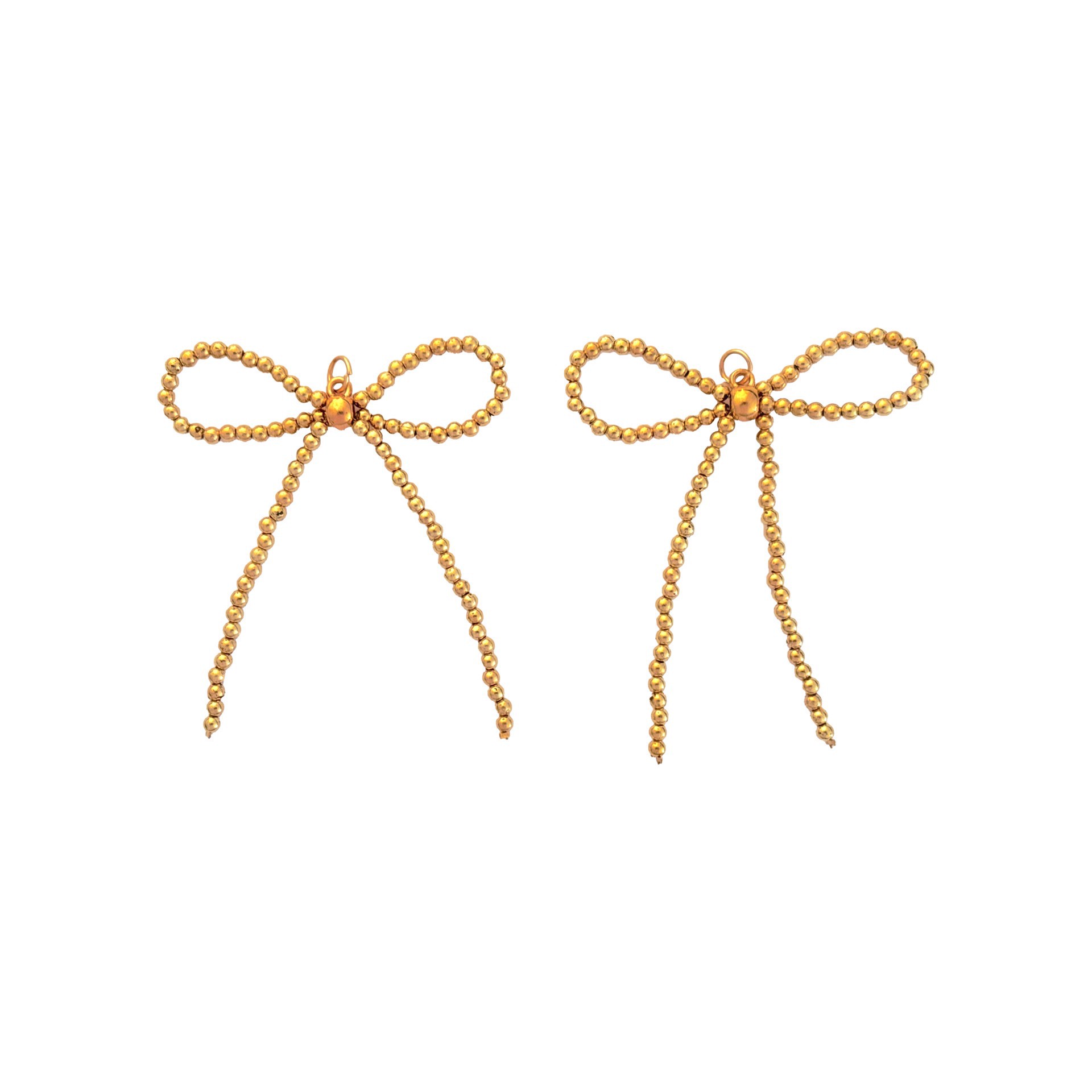 slide 3 of 3, Blue Moon Studio Gold-Colored Beaded Bow Charms, 2ct., 2 ct