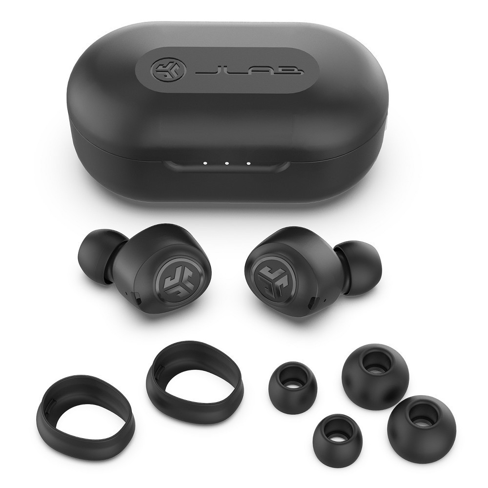 slide 3 of 14, JLab JBuds Air True Wireless Bluetooth Signature Earbuds - Black, 1 ct