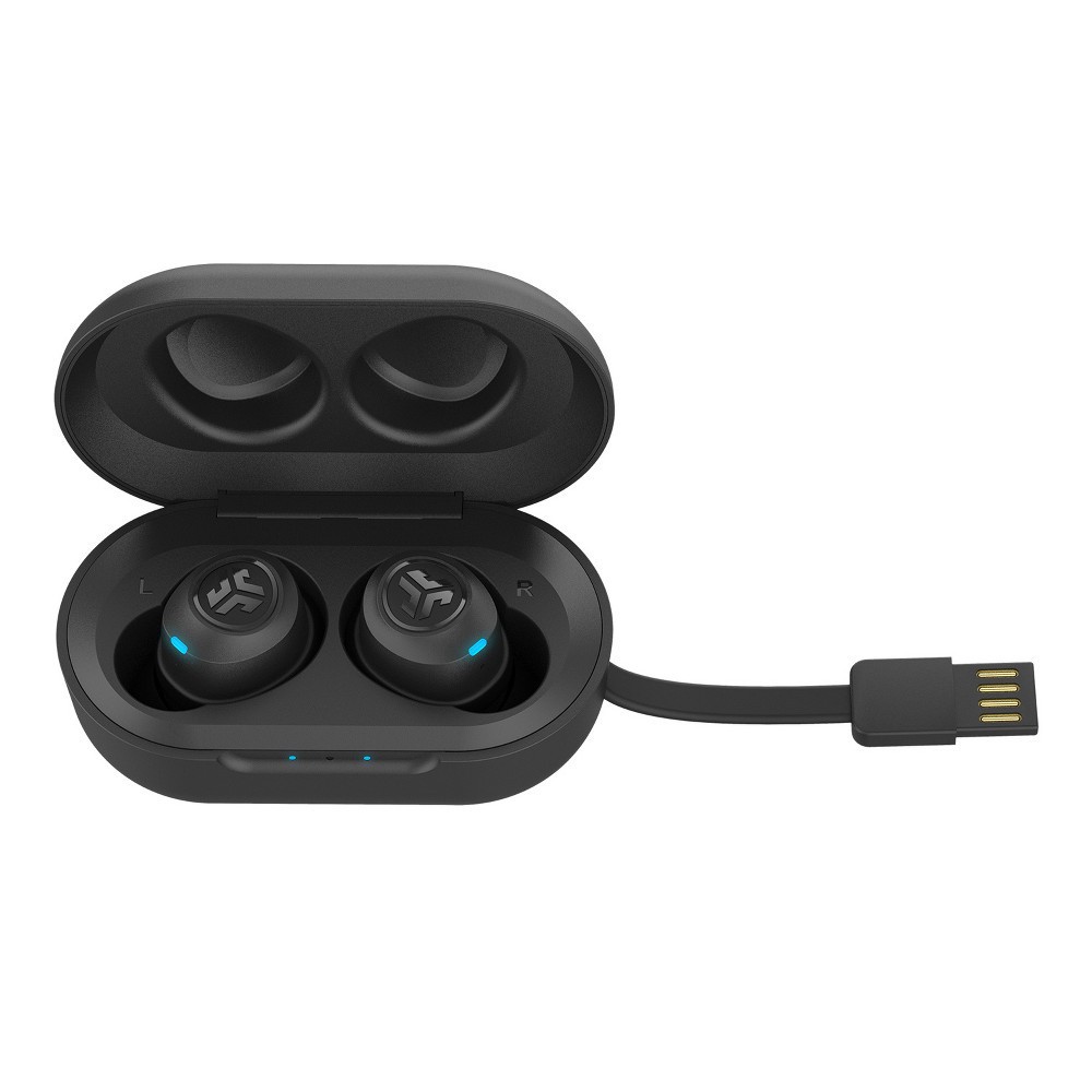 slide 5 of 14, JLab JBuds Air True Wireless Bluetooth Signature Earbuds - Black, 1 ct