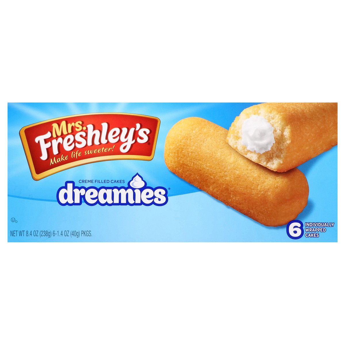 slide 1 of 8, Mrs. Freshley's Cakes 6 - 1.4 oz ea, 6 ct