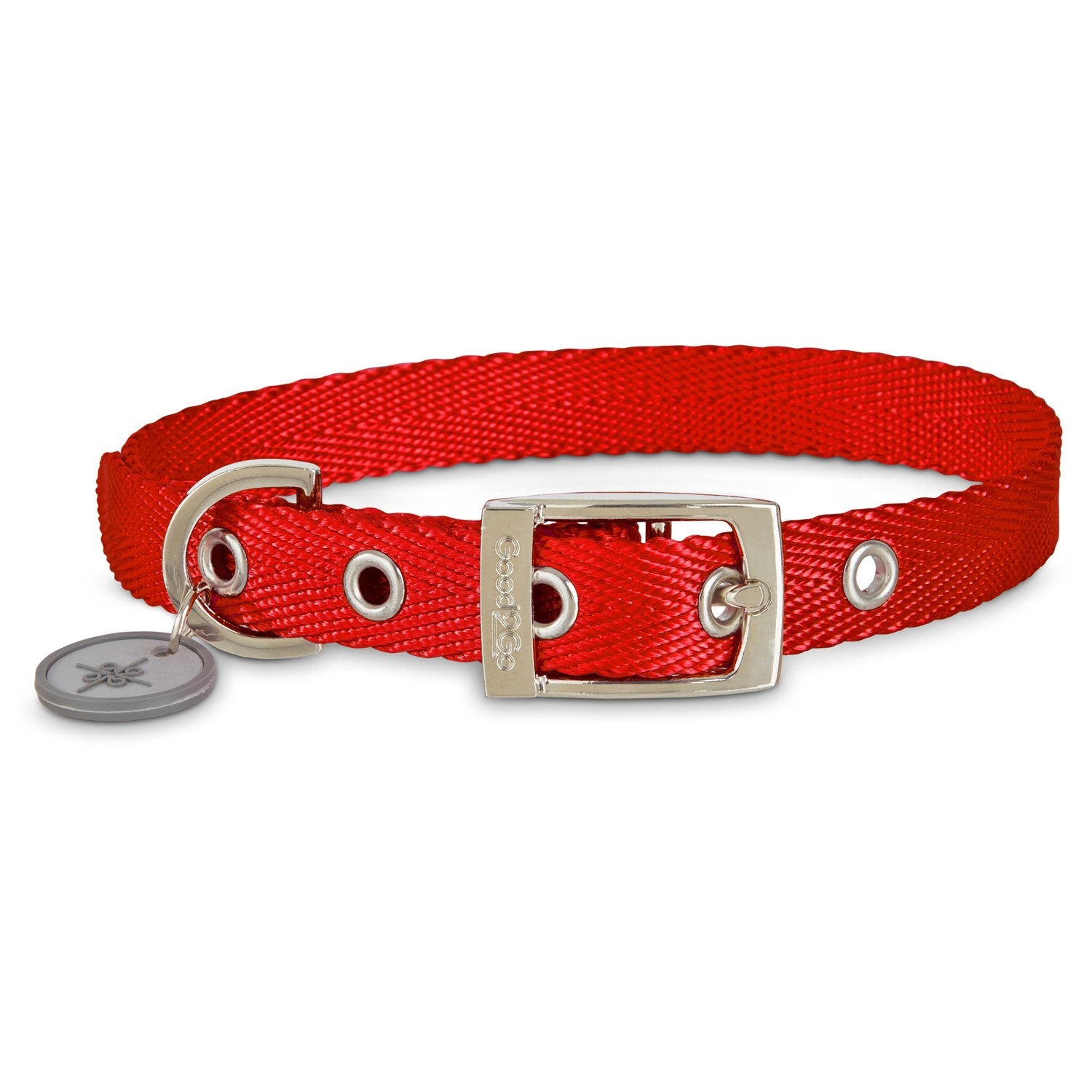 slide 1 of 1, Good2Go Adjustable Red Nylon Buckle Dog Collar, MED