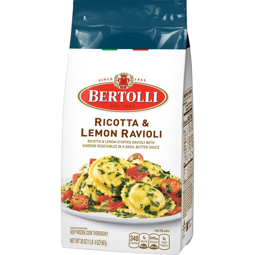 slide 2 of 3, Bertolli Ricotta & Lemon Ravioli, 20 oz