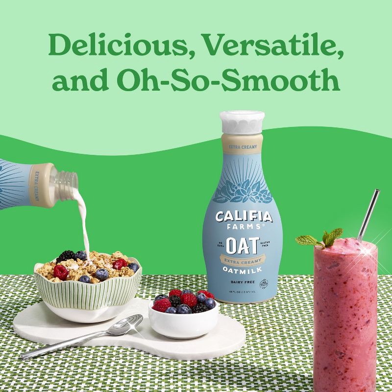 slide 5 of 9, Califia Farms Extra Creamy Oat Milk - 48 fl oz, 48 fl oz