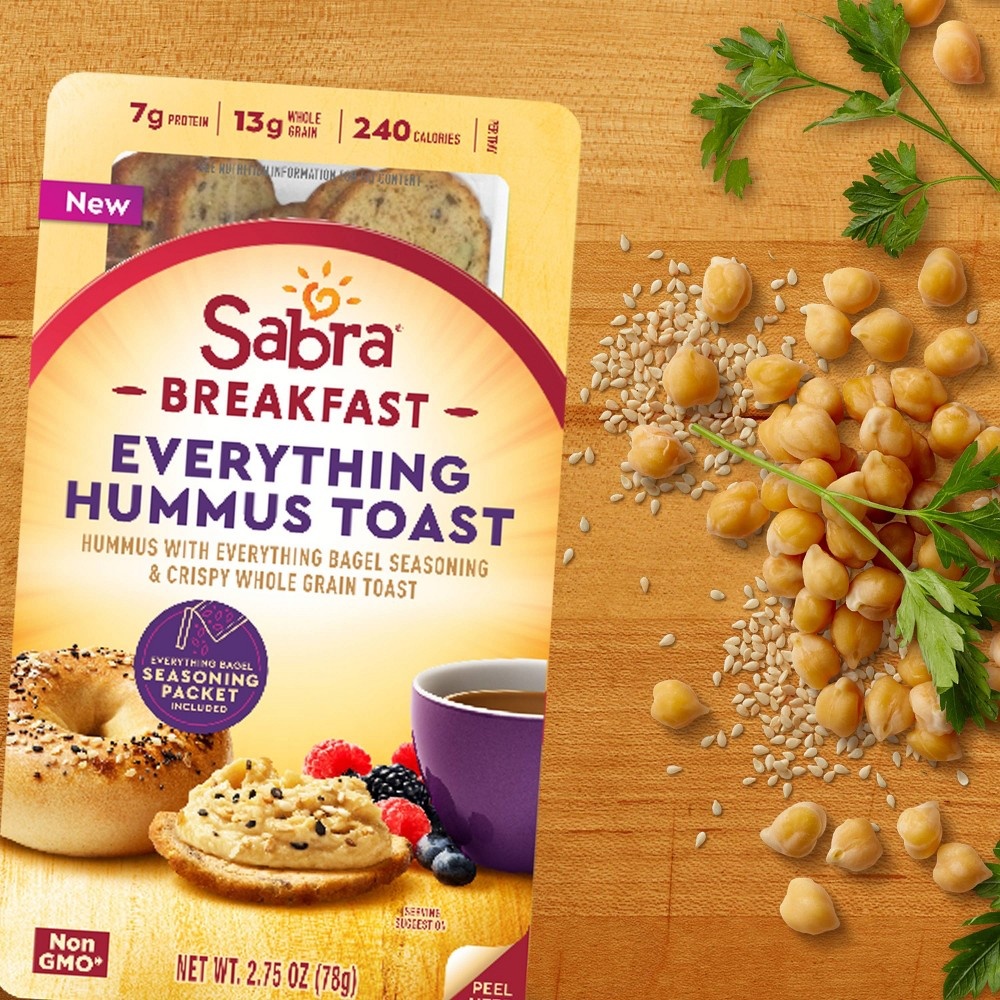 slide 3 of 3, Sabra Breakfast Everything Hummus Toast, 2.75 oz