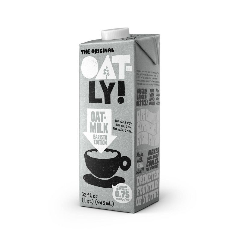 slide 2 of 11, Oatly Oatmilk Barista Edition Non-Dairy Milk - 32 fl oz, 32 fl oz