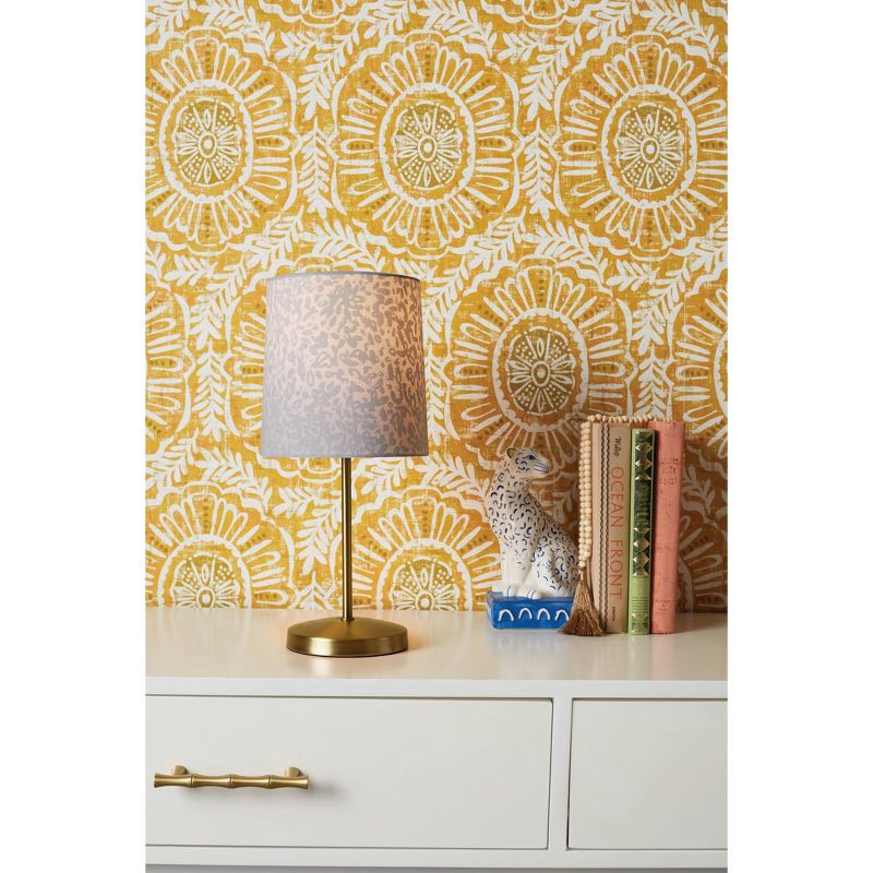 slide 2 of 4, Madre Medallion Peel & Stick Wallpaper Gold - Opalhouse™, 1 ct