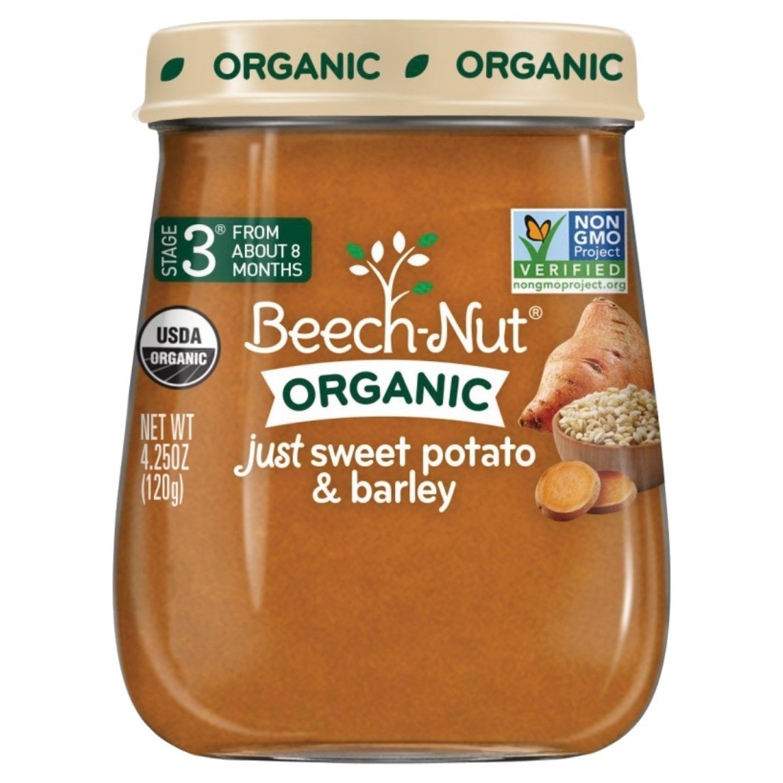 slide 1 of 1, Beech-Nut Just Sweet Potato & Barley 4.25 oz, 4.25 oz