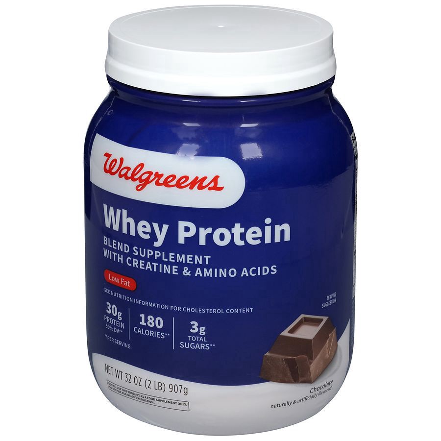 slide 1 of 5, Walgreens Whey Protein Powder, Chocolate, 32 oz