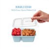 slide 11 of 29, Bentgo Prep - 2-Compartment Snack Containers with Custom-Fit Lids - Sky, 1 ct