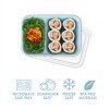 slide 26 of 29, Bentgo Prep - 2-Compartment Snack Containers with Custom-Fit Lids - Sky, 1 ct