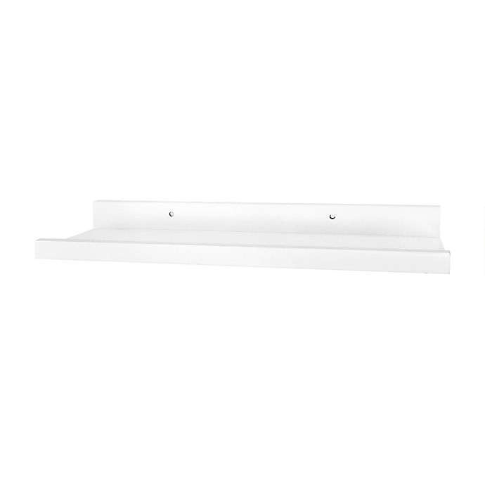 slide 1 of 2, Simply Essential Deep Ledge Wood Shelf - White, 23.75 in