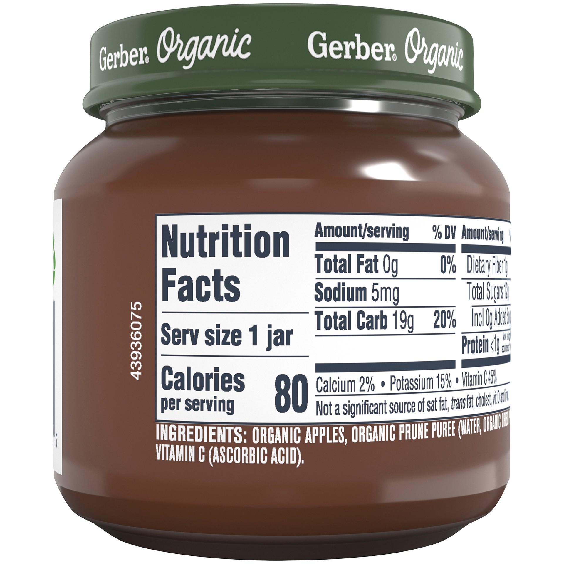 slide 5 of 5, Gerber 2nd Foods Organic Baby Food, Apple Prune, 4 oz Jar, 4 oz