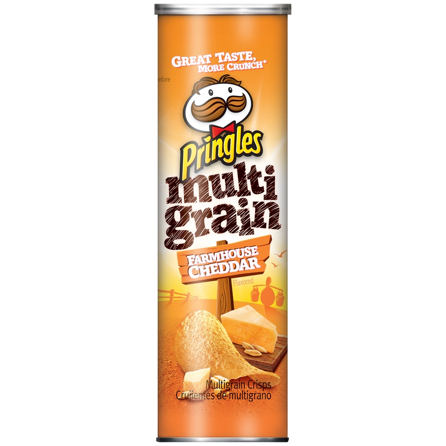 slide 1 of 6, Pringles Farmhouse Multi Grain Cheddar Potato Chips, 6.63 oz