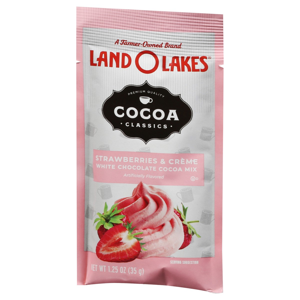 slide 3 of 9, Land O'Lakes Cocoa Classics Premium Quality Strawberry & Creme White Chocolate Cocoa Mix - 1.25 oz, 1.25 oz