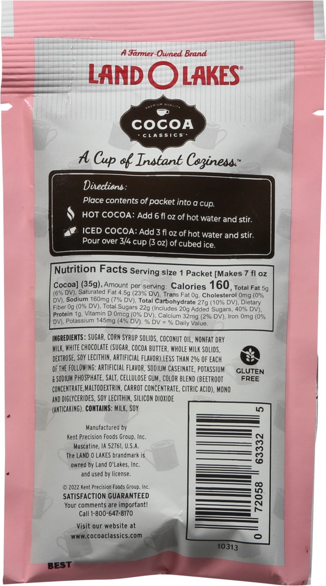 slide 5 of 9, Land O'Lakes Cocoa Classics Premium Quality Strawberry & Creme White Chocolate Cocoa Mix - 1.25 oz, 1.25 oz