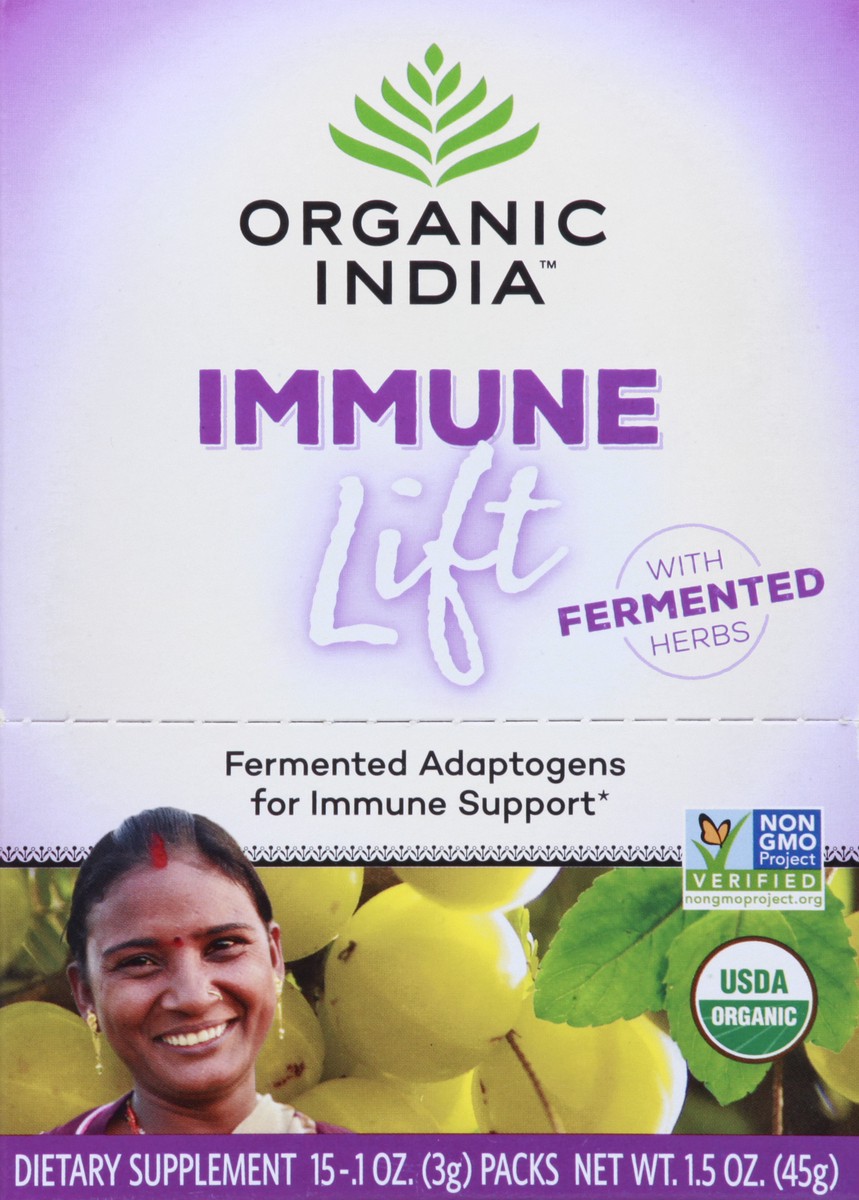 slide 9 of 12, Organic India With Fermented Herbs Immune Lift 15 ea, 15 ct