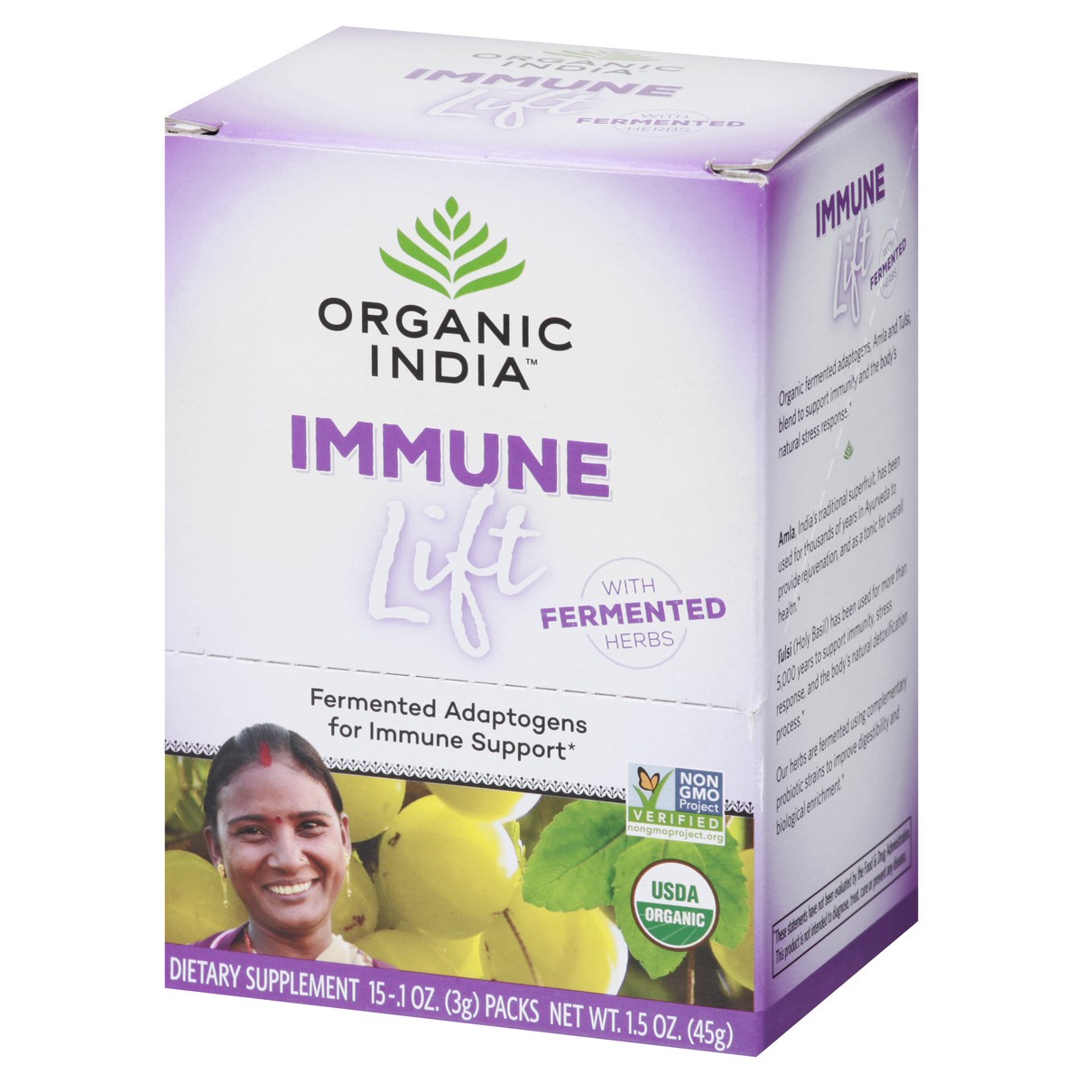 slide 3 of 12, Organic India With Fermented Herbs Immune Lift 15 ea, 15 ct