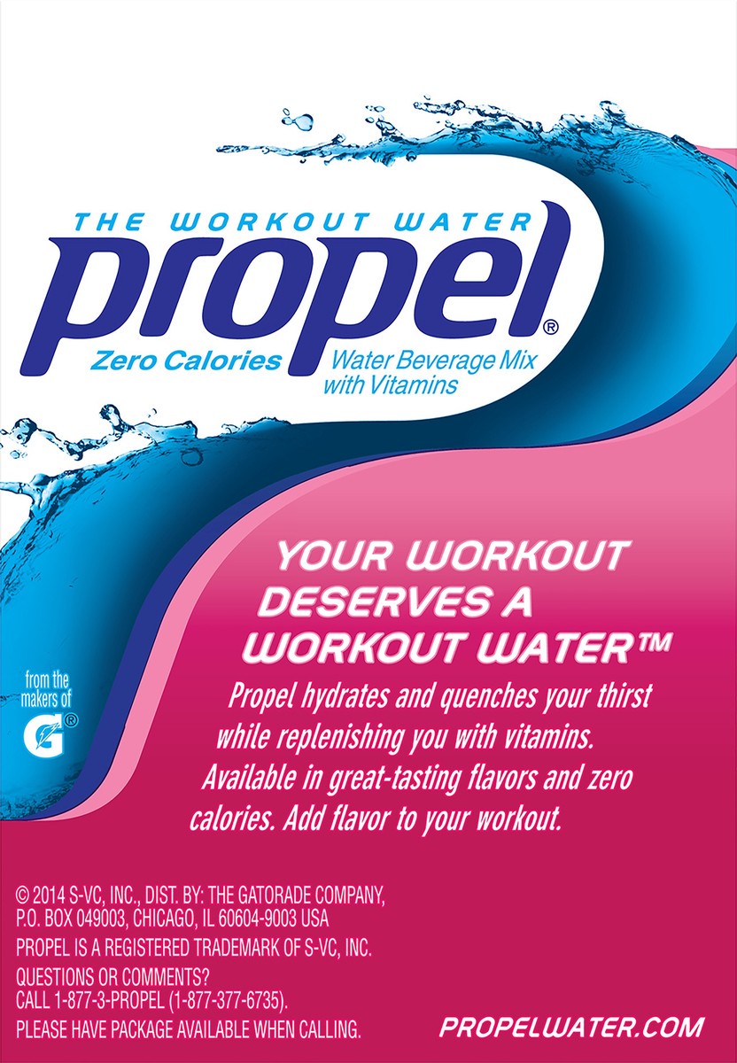 slide 4 of 6, Propel Zero Calories Raspberry Lemonade Water Beverage Mix - 10 ct, 10 ct