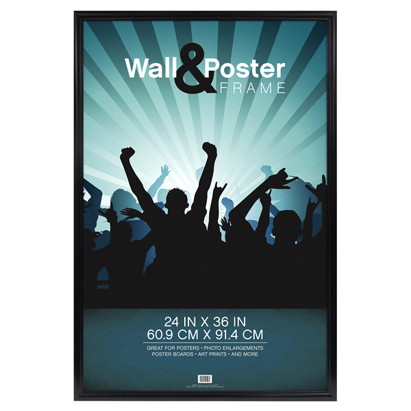 slide 1 of 1, MCS Townsend Poster Frame - Black, 24 in x 36 in