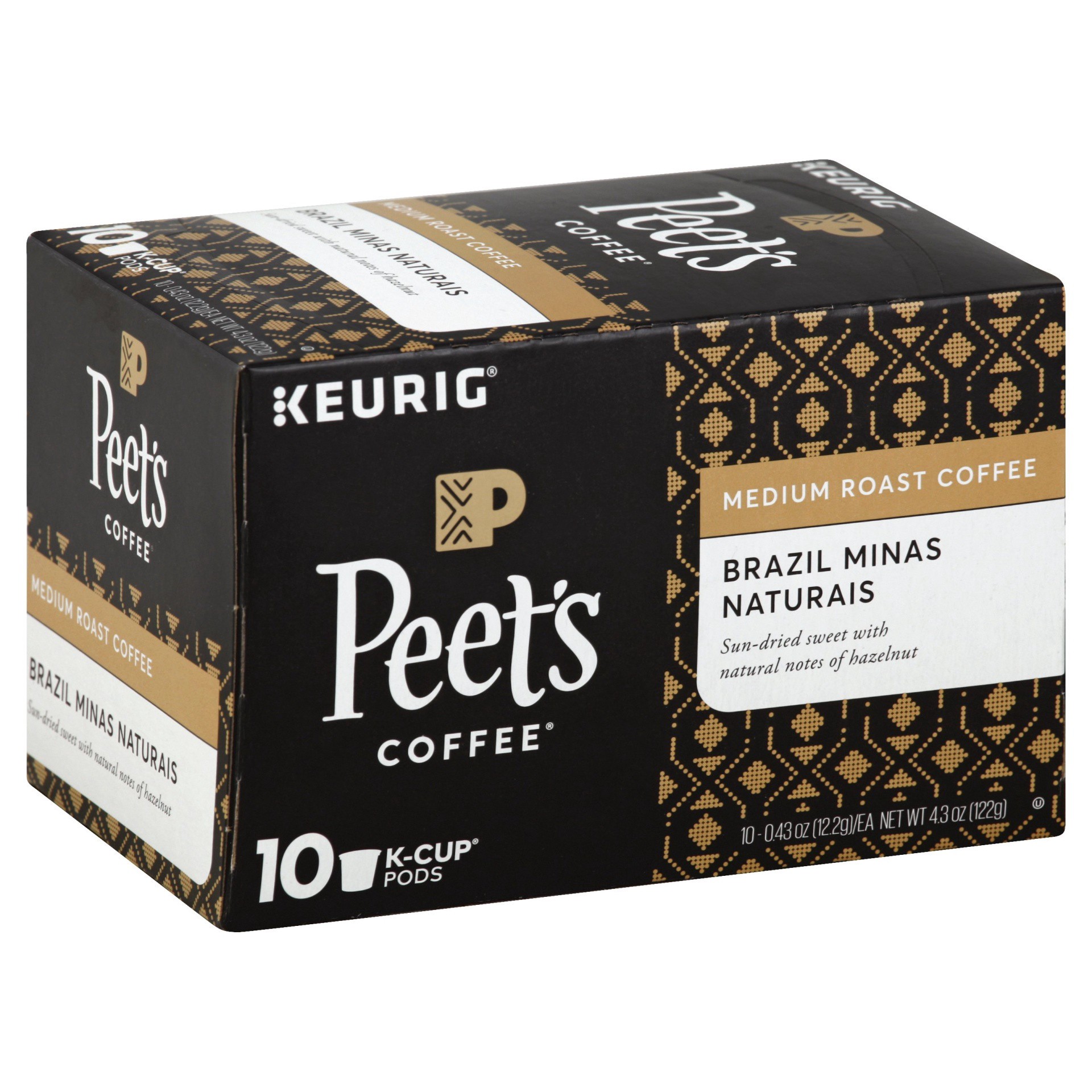 slide 1 of 7, Peet's Coffee Medium Roast Brazil Coffee 10 - 0.43 oz Pods, 10 ct