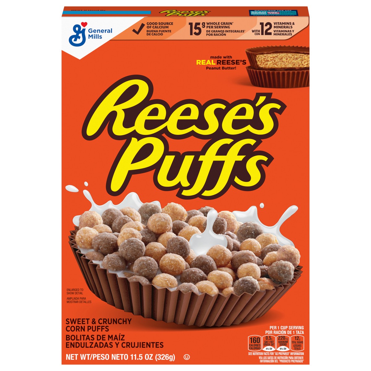 slide 1 of 13, Reese's Puffs General Mills REESE'S PUFFS Chocolatey Peanut Butter Cereal, 11.5 oz