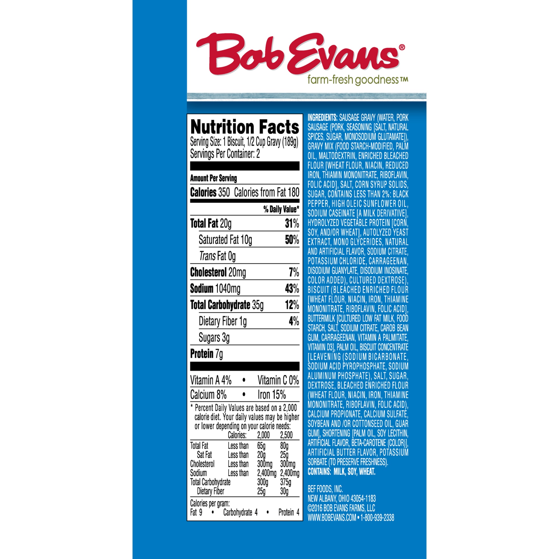 slide 5 of 8, Bob Evans Sausage Gravy & Biscuits, 13.52 oz