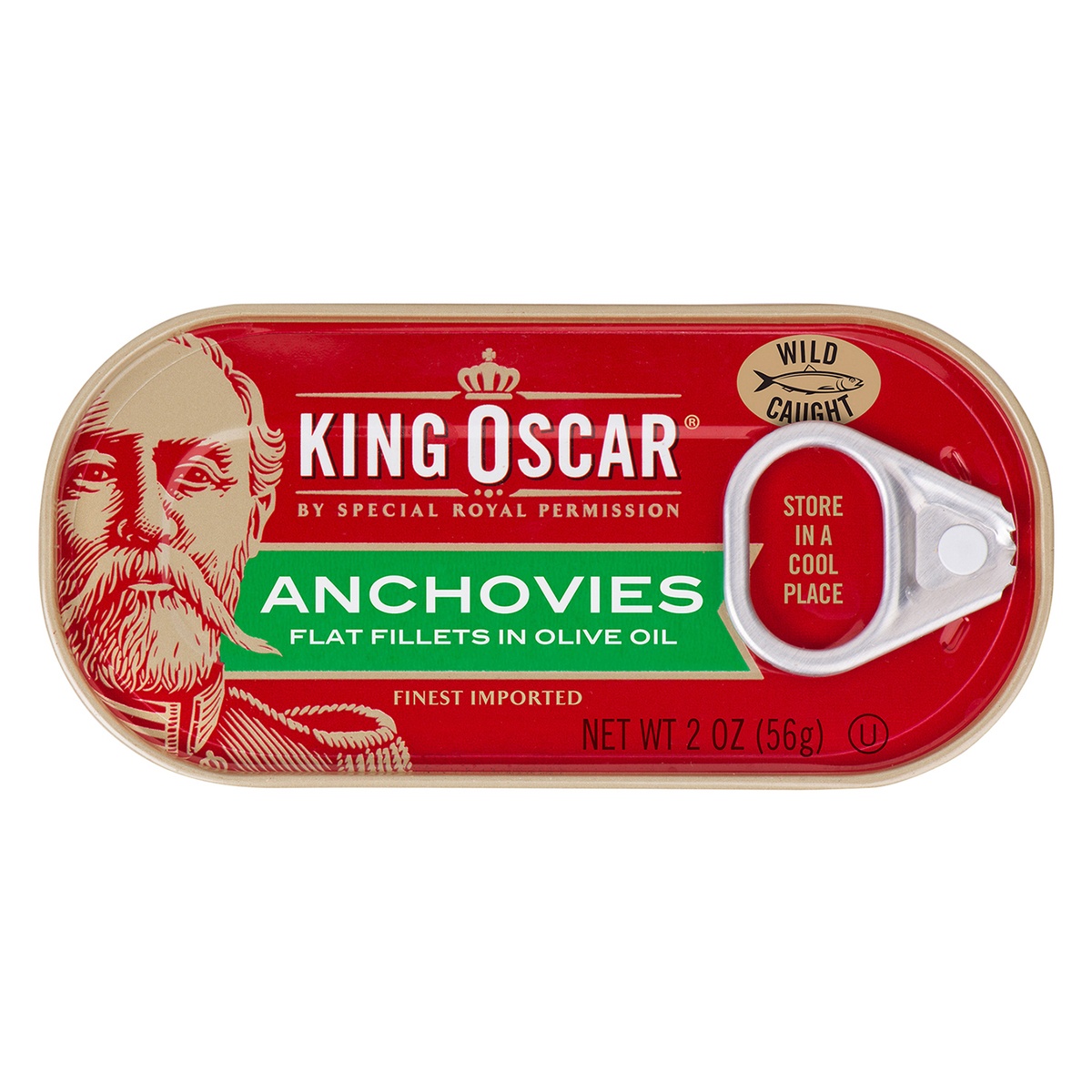 slide 1 of 6, King Oscar Flat Anchovies in Olive Oil, 2 oz