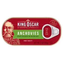 King Oscar Flat Anchovies in Olive Oil